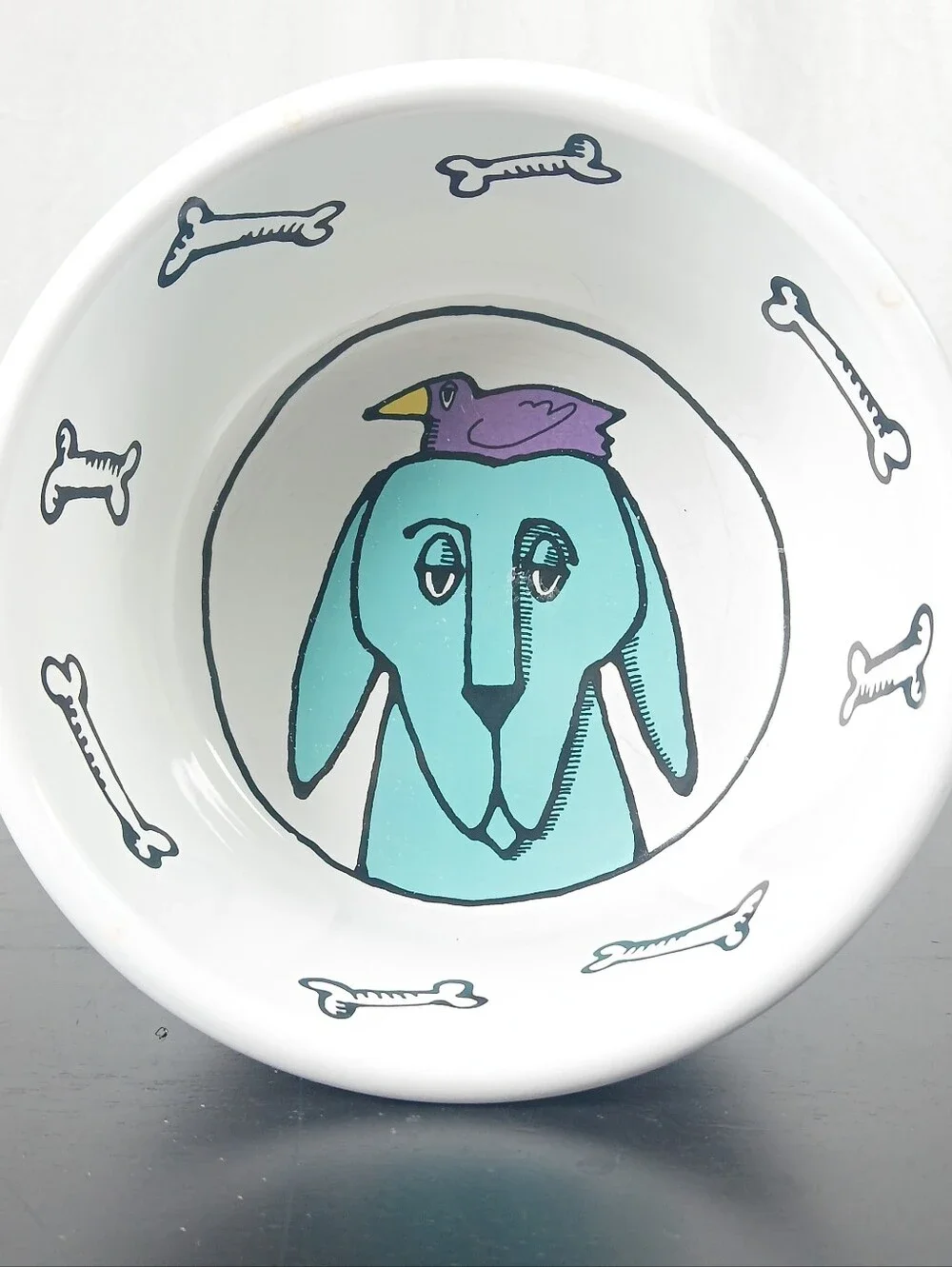 Jester Pup Red Design Ceramic Dog Puppy Food Water 6